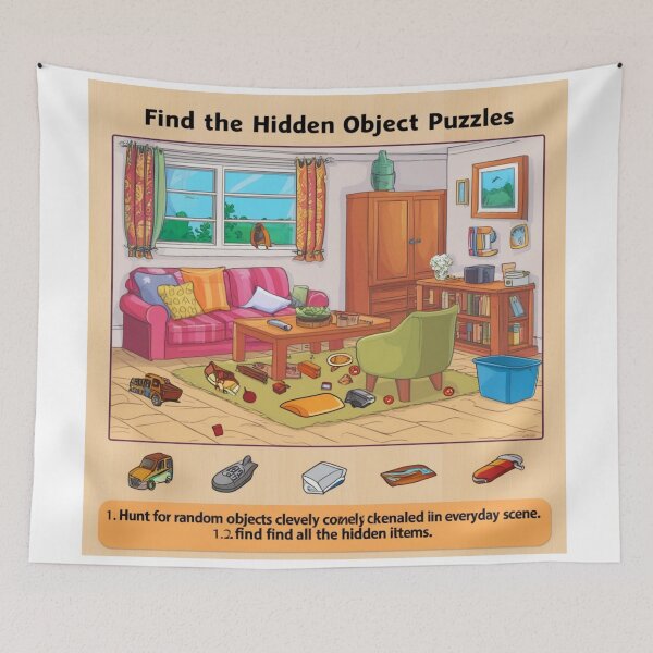 Item preview, Cozy Living Room Hidden Object Challenge designed and sold by merve02shop.