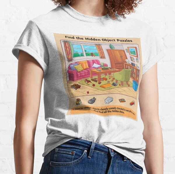 Vista previa del artículo con la obra «Desafío de objetos ocultos en una acogedora sala de estar», diseñado y vendido por merve02shop.