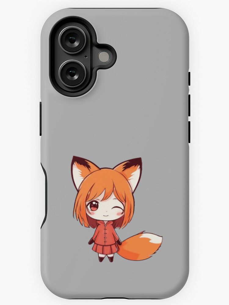 Thumbnail 1 von 4, iPhone-Hülle, Happy Kawaii Chibi Anime Fox Girl designt und verkauft von Fluffy-Cat-de.