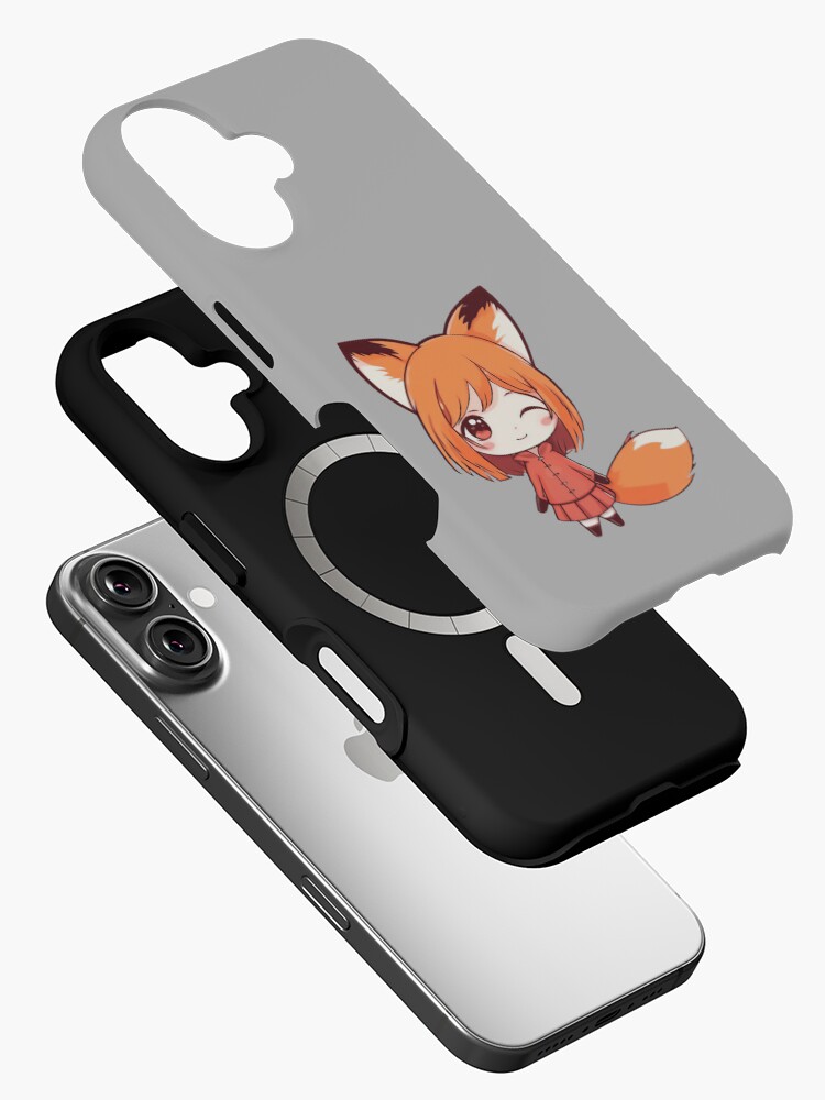 Thumbnail 2 von 4, iPhone-Hülle, Happy Kawaii Chibi Anime Fox Girl designt und verkauft von Fluffy-Cat-de.