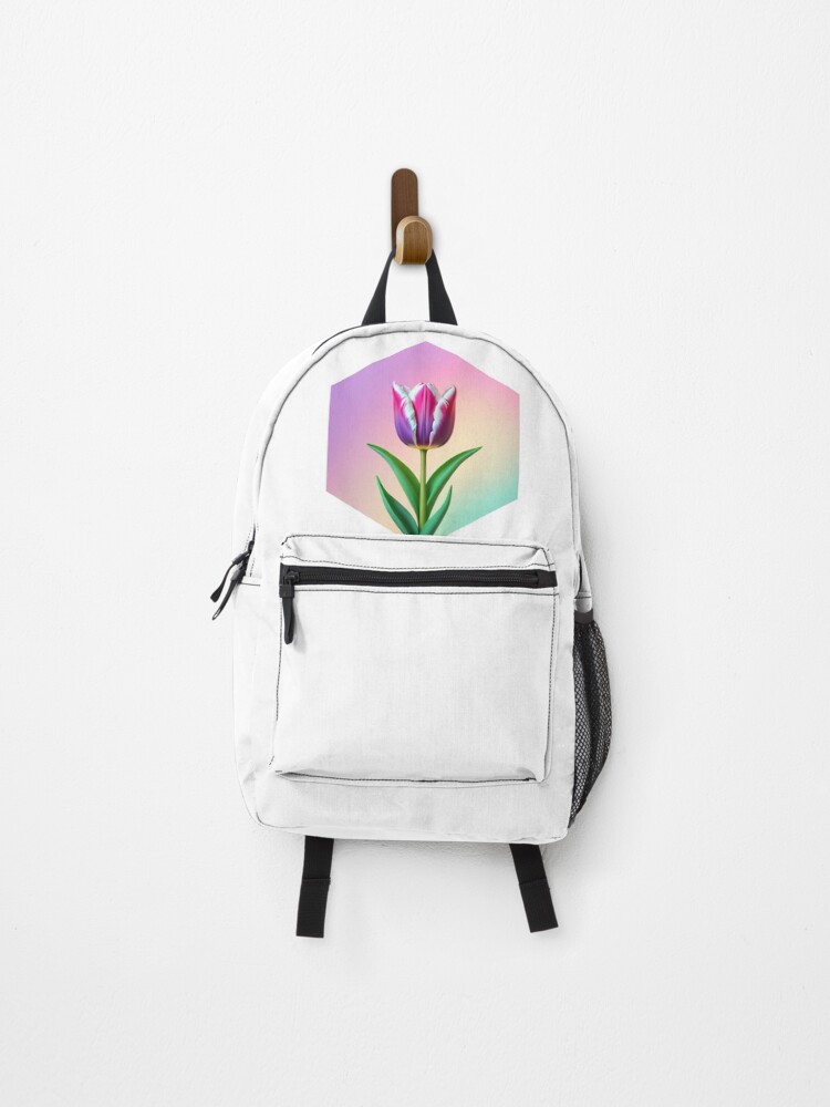 Thumbnail 1 of 3, Backpack, Tulip Bloom designed and sold by AbsoluteA.