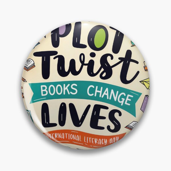 Item preview, Sticker T-Shirt Design Trending: Plot Twist: Books Change Lives designed and sold by ForeverPrintsOK.