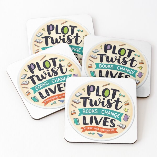 Item preview, Sticker T-Shirt Design Trending: Plot Twist: Books Change Lives designed and sold by ForeverPrintsOK.