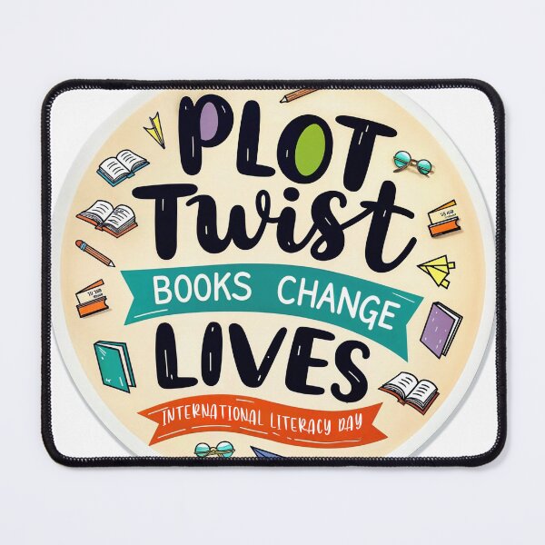 Item preview, Sticker T-Shirt Design Trending: Plot Twist: Books Change Lives designed and sold by ForeverPrintsOK.
