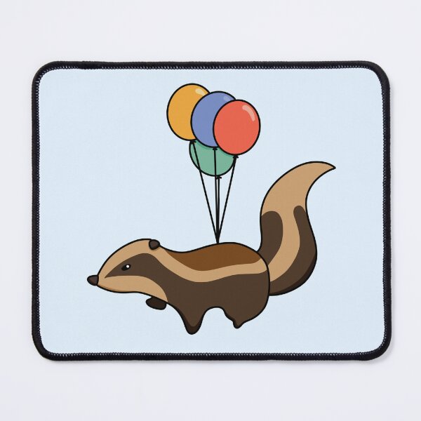 Item preview, Badger Flying Away with Balloons designed and sold by AnthroTales.