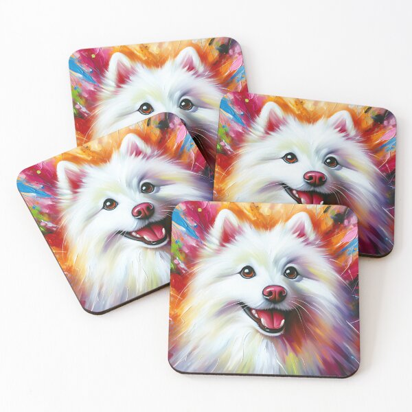 Item preview, Japanese Spitz Dog Acrylic Print Pet Portrait Dog Lovers designed and sold by Puppy Puzzles Plus.