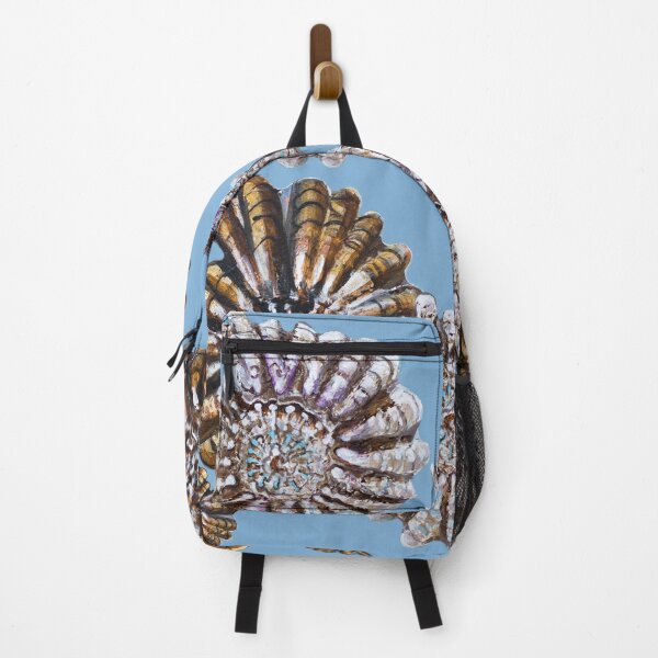 Item preview, Ammonites on a blue background. designed and sold by OksArt22.