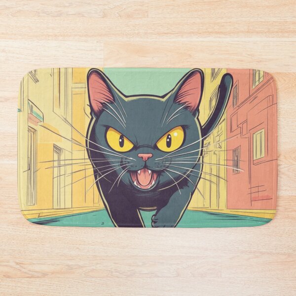 Item preview, Black Cat On a Mission Through Streets Running designed and sold by memememescat.