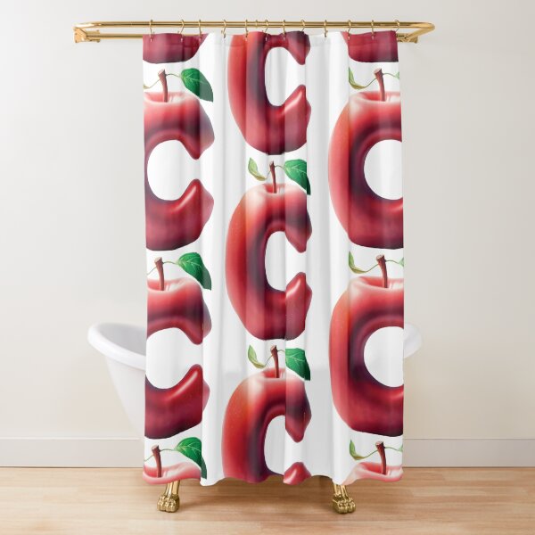 APPLE LETTER C Shower Curtain