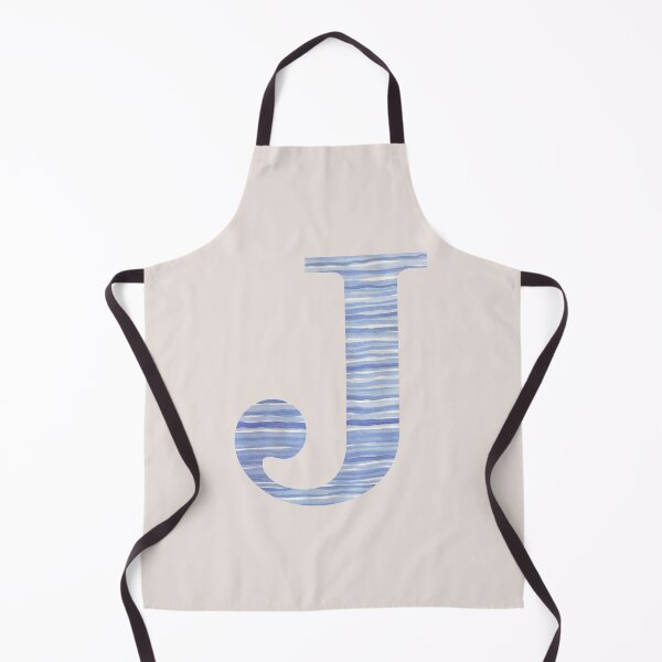 Item preview, Letter J Blue Watercolor Stripes Monogram Initial designed and sold by theartofvikki.