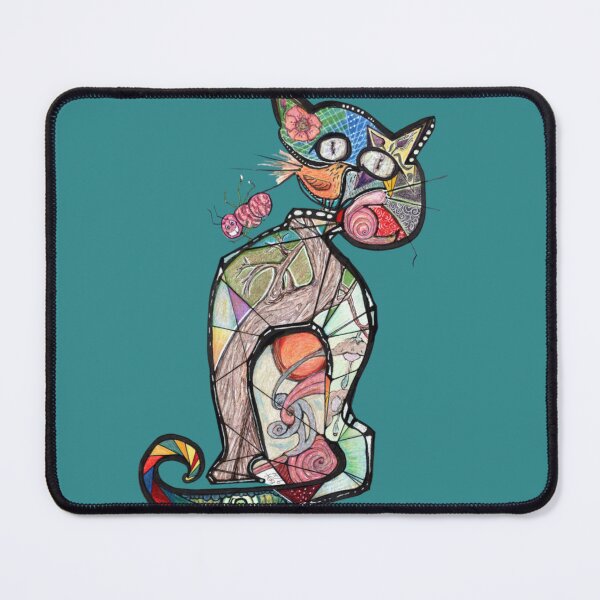Item preview, Stained glass cat and crazy ant dance designed and sold by bibiwildstudio.