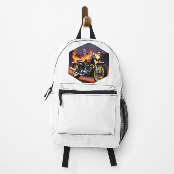 Item preview, Vintage Motorcycle with Flames designed and sold by AbsoluteA.