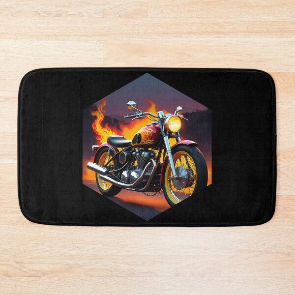 Item preview, Vintage Motorcycle with Flames designed and sold by AbsoluteA.