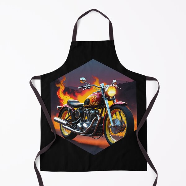Item preview, Vintage Motorcycle with Flames designed and sold by AbsoluteA.