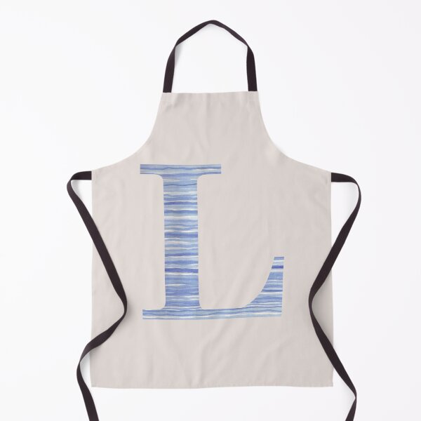Item preview, Letter L Blue Watercolor Stripes Monogram Initial designed and sold by theartofvikki.