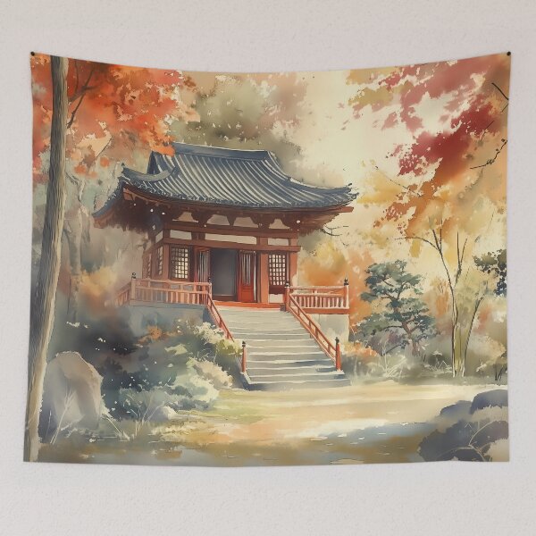 Item preview, Temple In Foliage designed and sold by sakurashorty.