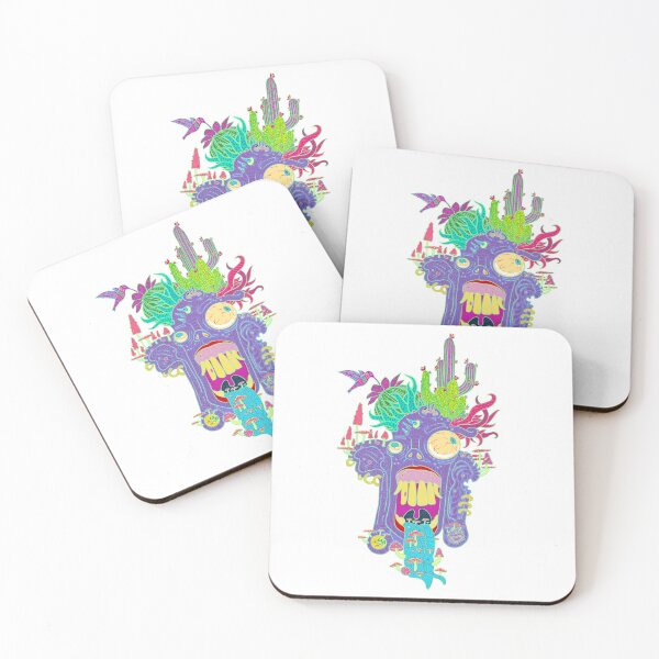 Item preview, shroom face desert botanical cactus humming bird oasis trippy designed and sold by AZTECartoon.
