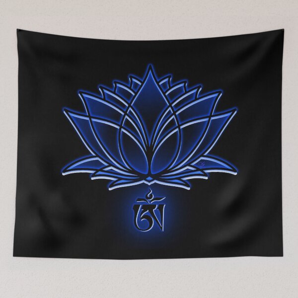 Item preview, Om, Black Lotus, Tibetan, Buddhist, Buddhism, Sanskrit, Black Background designed and sold by MayGreenAbgrall.
