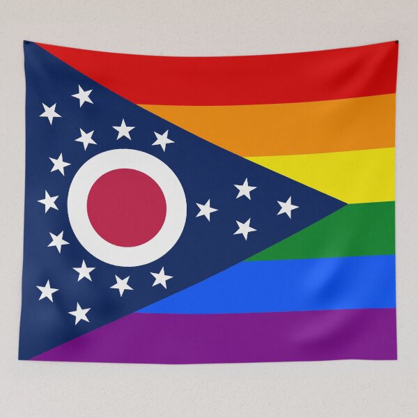 Item preview, LGBT Ohio Flag designed and sold by WokeBespoke.
