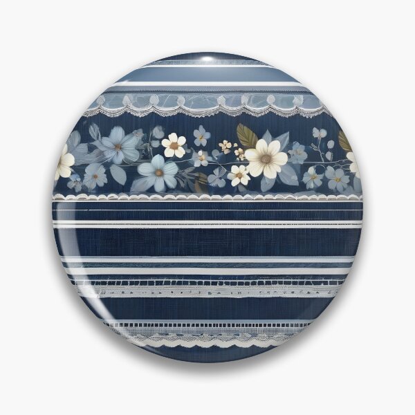 Item preview, IMAGE PRINT ONLY Lacy Flowers Vintage Lace Look and Faux Denim 3 of 4 designed and sold by Beachy.