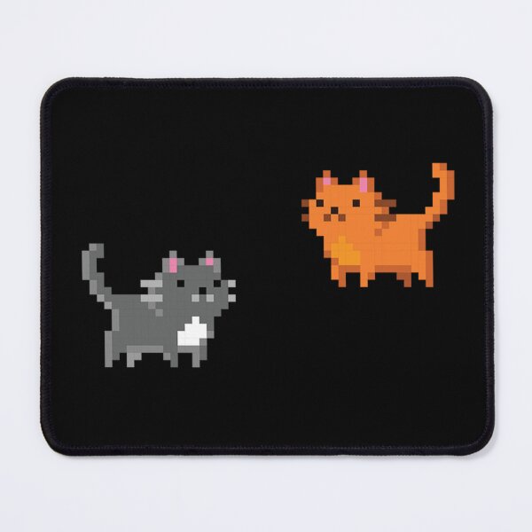 Item preview, grey and ginger pixel cats designed and sold by starburnt.
