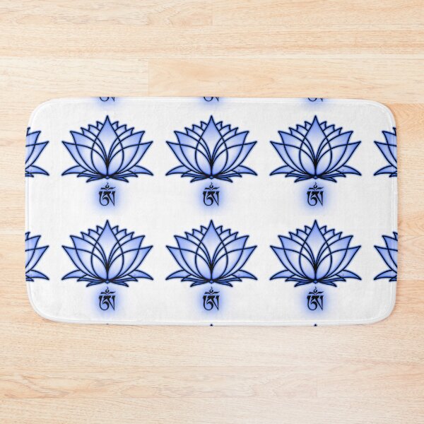 Item preview, Om, Black Lotus, Tibetan, Buddhist, Buddhism, Sanskrit, White Background designed and sold by MayGreenAbgrall.