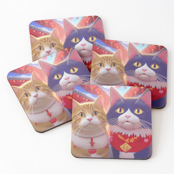 Item preview, Prosperity Paws: Traditional Chinese New Year Cats designed and sold by EidansEmpire.