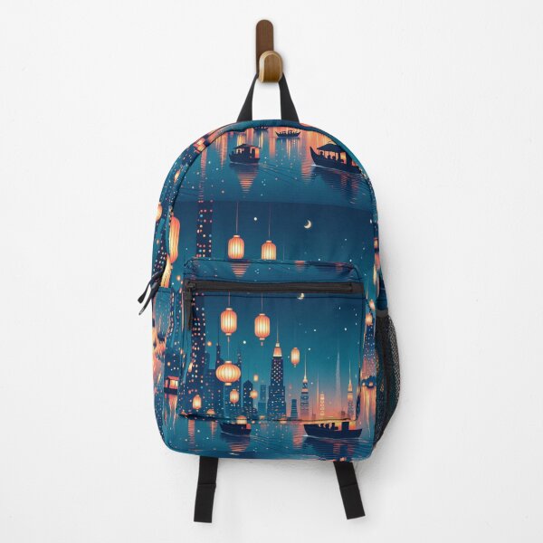 Item preview, Glowing Lanterns Against a Night Sky designed and sold by 21 Dragonflies.