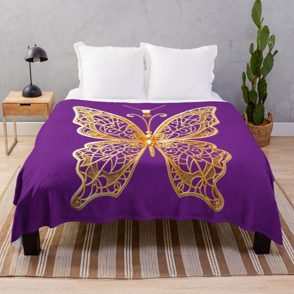 Item preview, Golden butterfly pendant with delicate filigree patterns designed and sold by Ulykit.