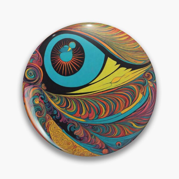 Artikelvorschau, Psychedelisches Horror-Vacui-Kunstmuster der 1960er Jahre entworfen und verkauft von HLPsychDesigns.