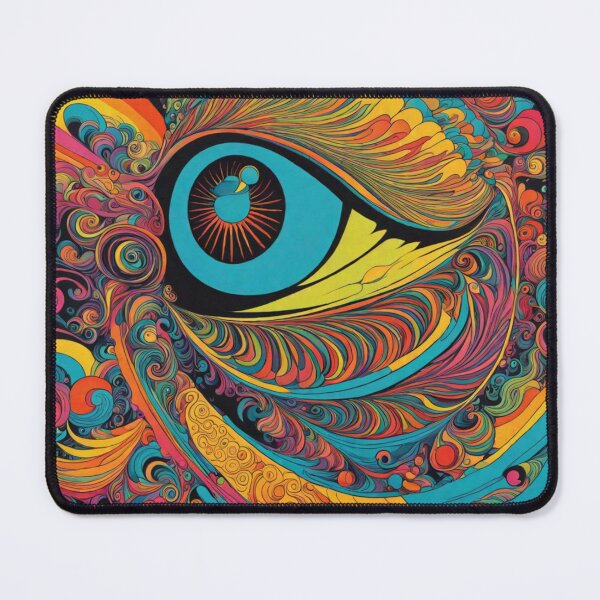Item preview, 1960s Psychedelic Horror Vacui Art Pattern designed and sold by HLPsychDesigns.