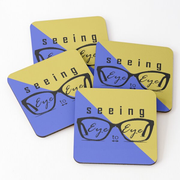 Item preview, Seeing Eye to Eye - Blue, Yellow Eyeglass Art designed and sold by WD-Artist.