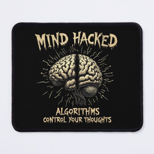 Item preview, Mind Hacked – Algorithms Control Your Thoughts Digital Dystopia designed and sold by AmorcitoDesigns.