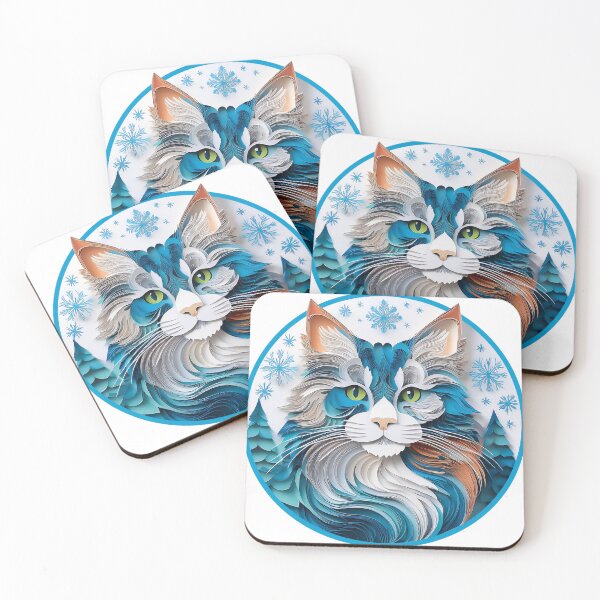 Item preview, Maine Coon Cat Blue Winter designed and sold by Kspirit Designs.