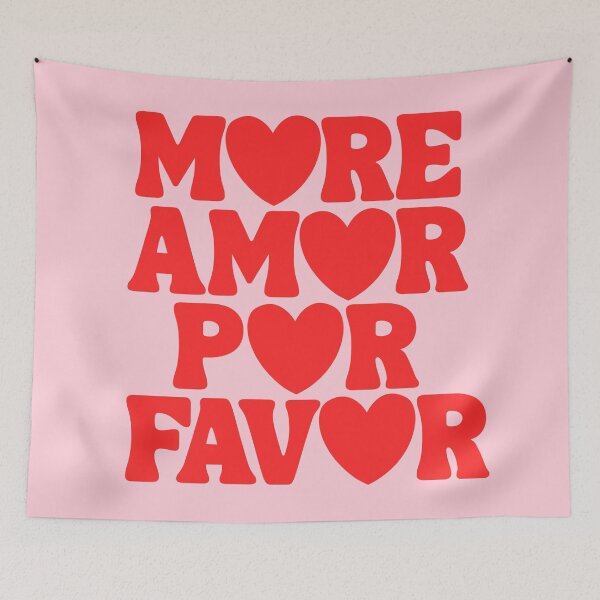 Item preview, More Amor Por Favor - More Love Please - Type - Retro Red & Pink designed and sold by TheLoveShop.