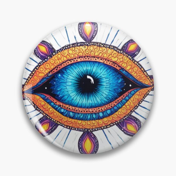 Item preview, Galactic Mandala with Cosmic Eye – Neon Colors and Starry Patterns designed and sold by rajasekhark.