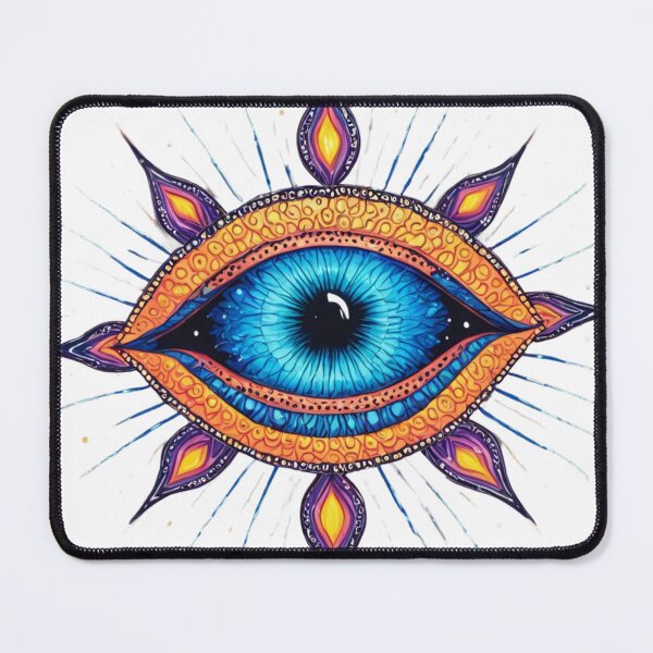 Item preview, Galactic Mandala with Cosmic Eye – Neon Colors and Starry Patterns designed and sold by rajasekhark.