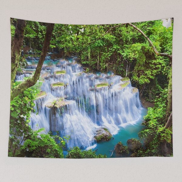 Item preview, forest waterfalls  in river designed and sold by AA-designstore.
