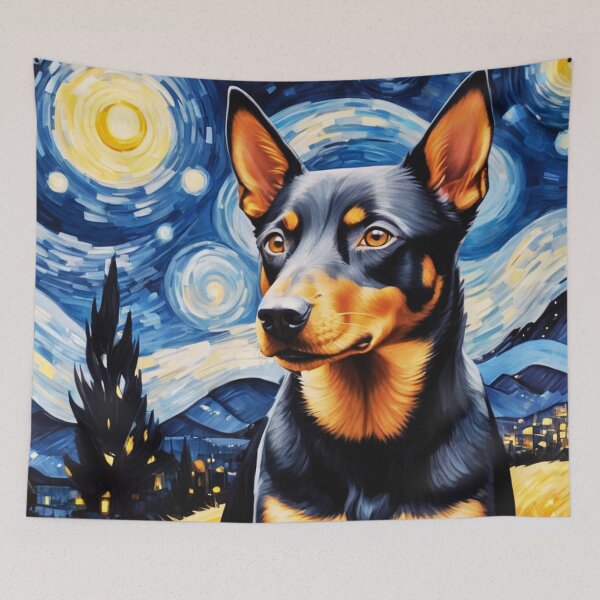 Item preview, Australian Kelpie Starry Night Portrait  designed and sold by ChaosReigns91.