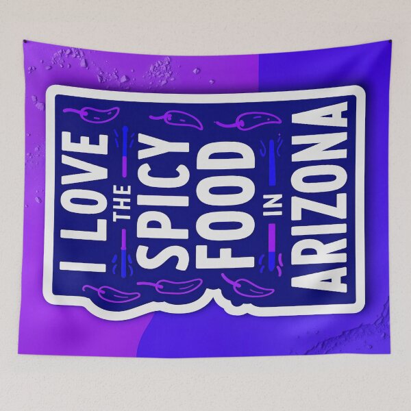 Item preview,  I Love The Spicy Food In Arizona Quote designed and sold by TheArtOfPat.