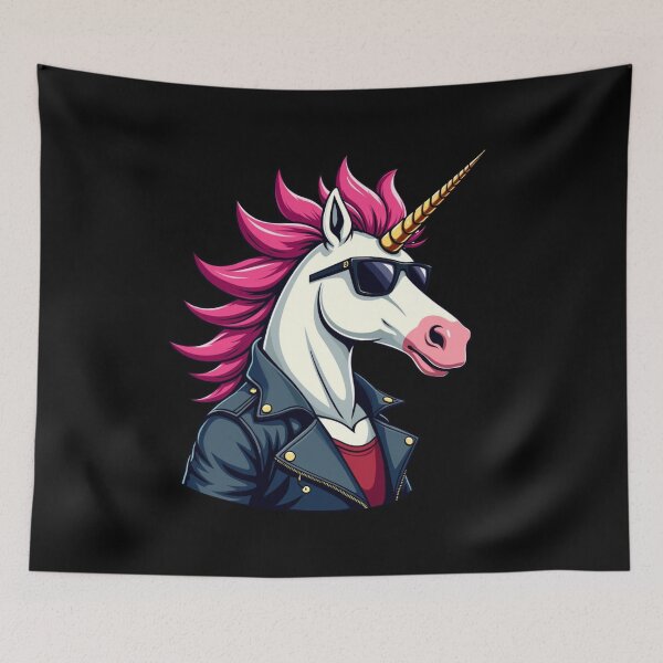 Item preview, Rebel Unicorn: Pink Mohawk with a Rock Star Twist designed and sold by Rio77 Styles.