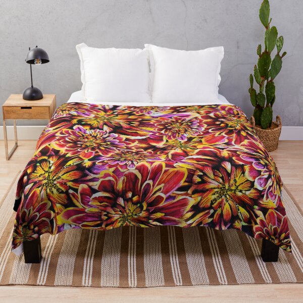Item preview, Yellow Red Chrysanthemum Pattern 4 designed and sold by nastiaart.