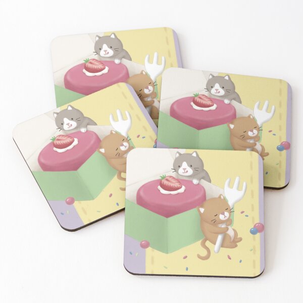 Item preview, Cute Cats and Dessert Illustration Art designed and sold by Kyut-Yum.