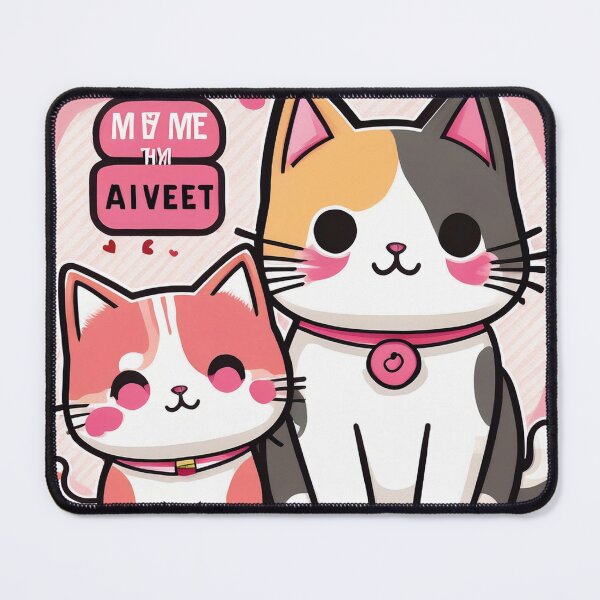 Item preview, “Adorable Cartoon Cat Duo - Kawaii Feline Friends” designed and sold by EidansEmpire.