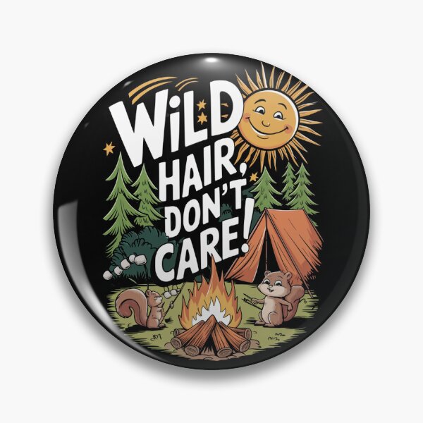 Item preview, "Wild Hair, Don’t Care! Fun Women's Camping design for Adventurous Spirits" designed and sold by piketo.