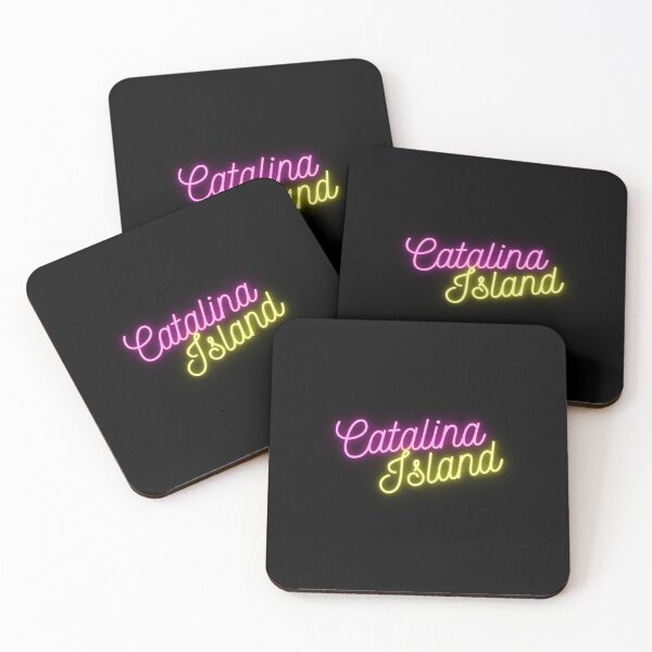 Item preview, Catalina Island in neon script, all profit supports ocean conservation  designed and sold by seekingclarity.
