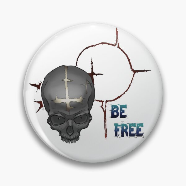 Item preview, Cybersigil Skull Cross "Be Free" Blue designed and sold by SourtArt.