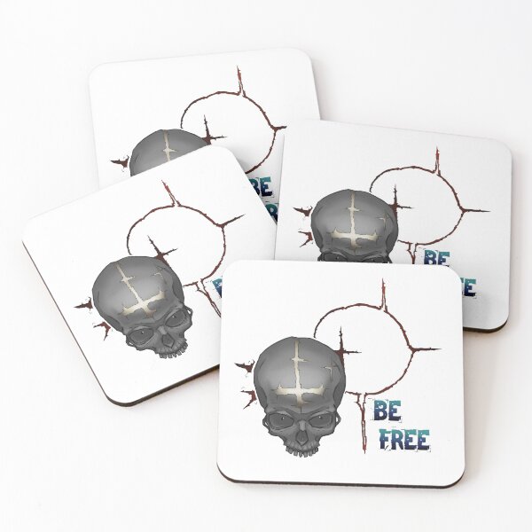 Item preview, Cybersigil Skull Cross "Be Free" Blue designed and sold by SourtArt.