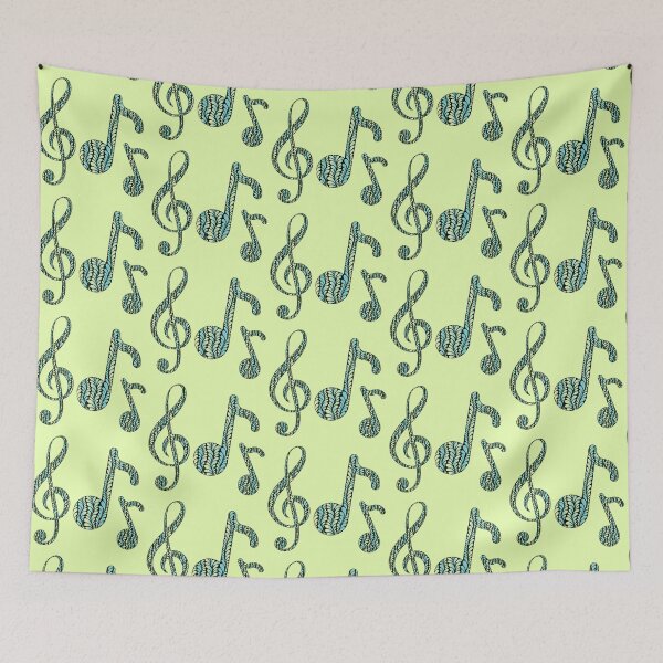 Item preview, Zen Art - Yellow Blue Green Music Notes designed and sold by SpeakBoldly.
