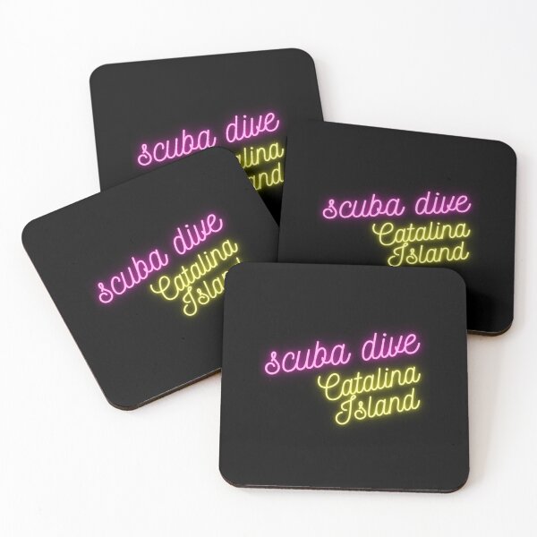 Item preview, Scuba dive Catalina Island in neon script, all profit supports ocean conservation  designed and sold by seekingclarity.